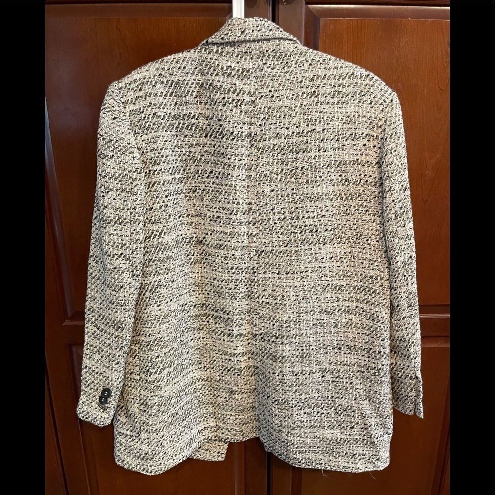 🤗NWT Zara Tweed Long Double Breasted Jacket size S - Picture 4 of 8